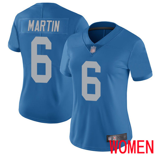 Detroit Lions Limited Blue Women Sam Martin Alternate Jersey NFL Football #6 Vapor Untouchable->women nfl jersey->Women Jersey